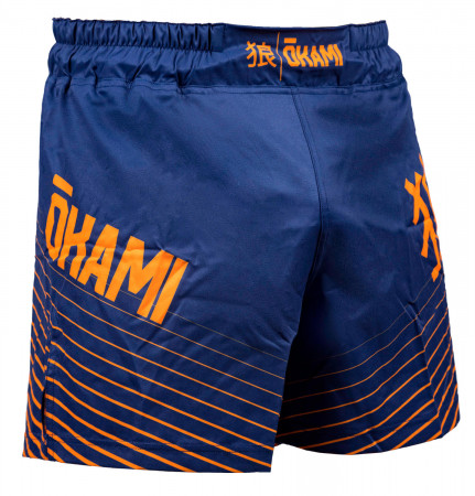 OKAMI Fight Shorts Big Kanji Navy